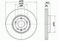 Aveo 2012 - 2014 1.3 dizel motor 15'' jant Ön Fren Diski
