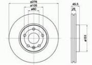 Aveo 2012 - 2014 1.3 dizel motor 15'' jant Ön Fren Diski