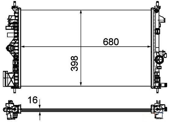 Opel İnsingia 2.0 Dizel Su Radyatörü (Otomatik) Yan Sanayi